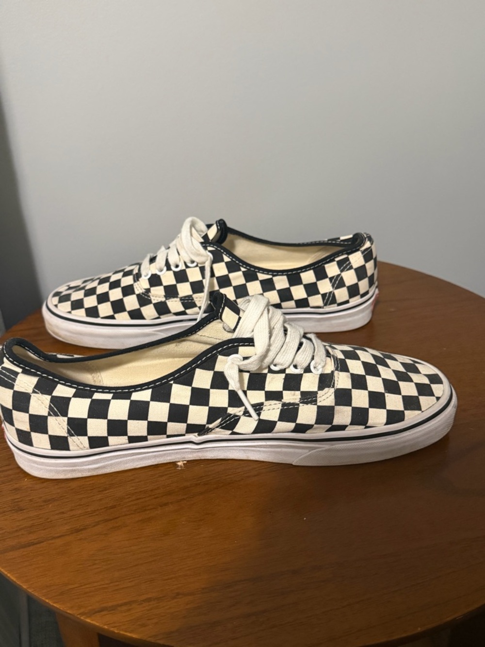 Vans Authentic Checkerboard Sneakers – Black/White - Picture 3 of 7